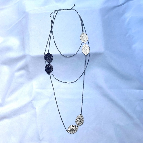 Leave layering necklace silver - Picture 9 of 9